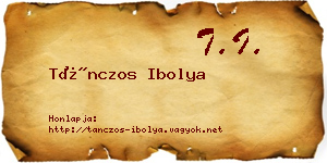 Tánczos Ibolya névjegykártya